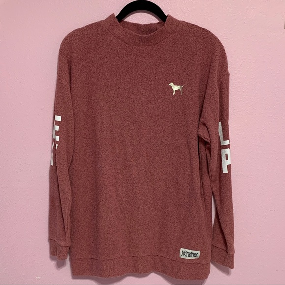 PINK Victoria's Secret Sweaters - PINK Victoria's Secret Pink Mock Neck Pullover Sweater M